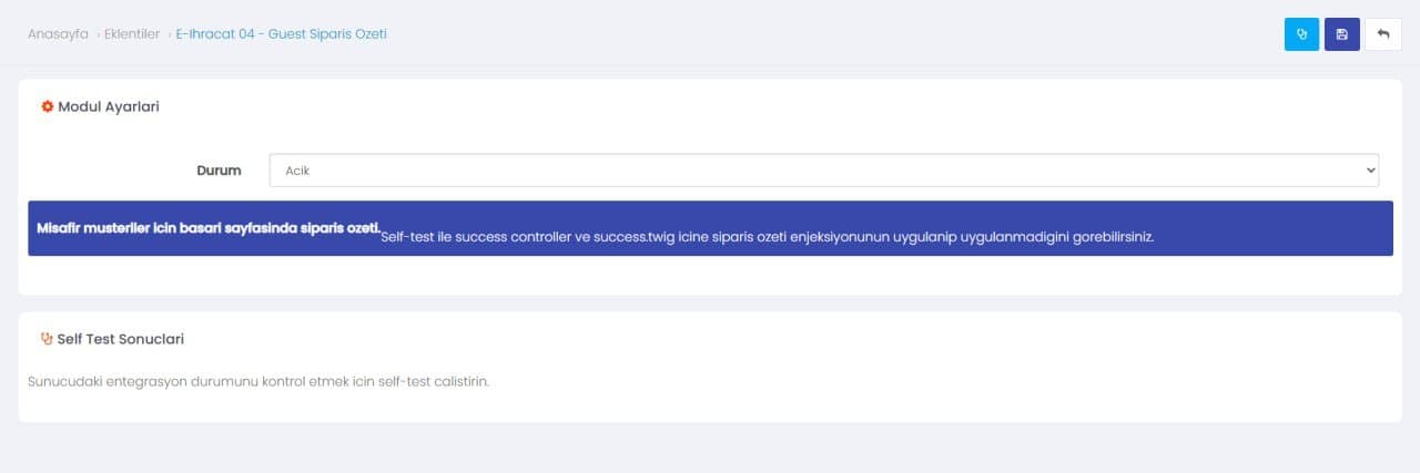 OpenCart e-ihracat modulleri ekran goruntusu 2