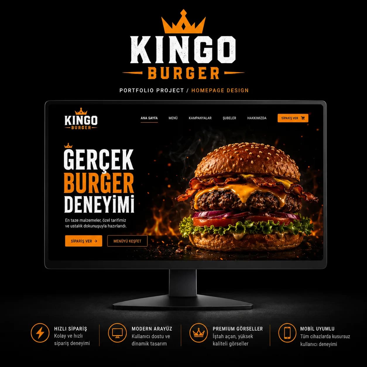 Kingo Burger — Restaurant & Online Ordering Site 2