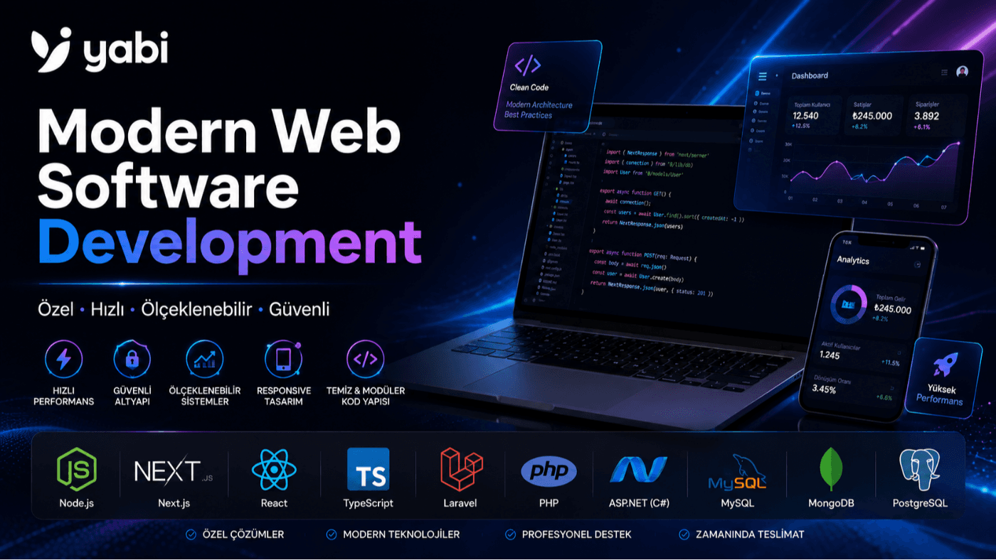 Özel profesyonel web yazılımı