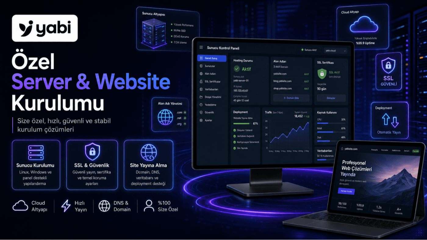 Server ve web sitesi kurulumu