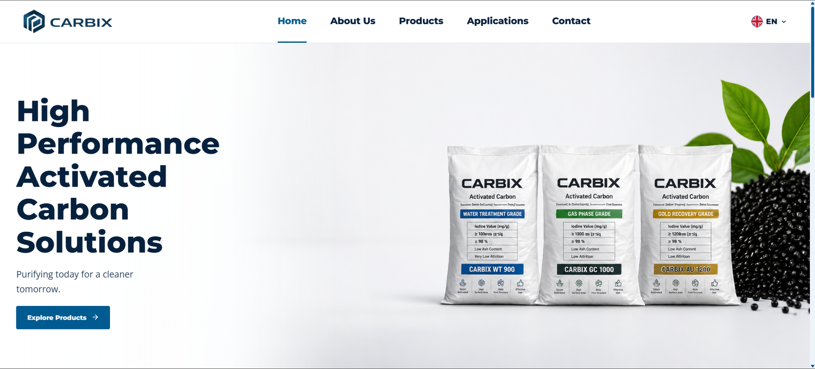 Carbix Aktif Karbon Web Sitesi