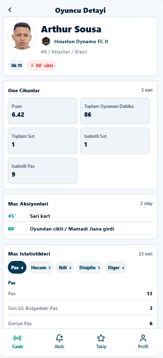 Maç Bildirim Mobil Uygulaması — görsel 4